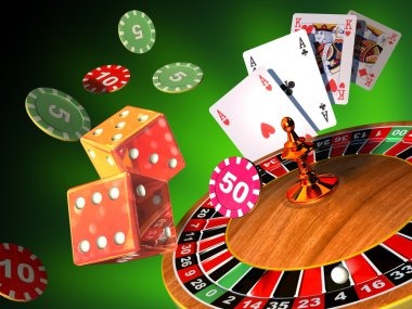 Live roulette wheel in studio